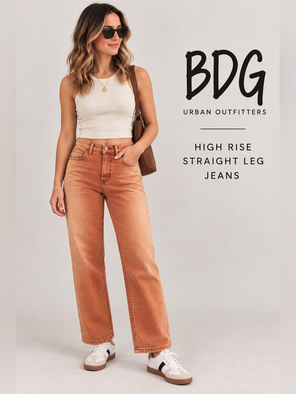 BDG Urban Outfitters Woman Cowboy Jeans Light Orange High Rise Size 28